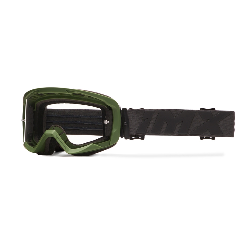 Motocrossbrille iMX Endurance Flip grøn-sort med klart plexi