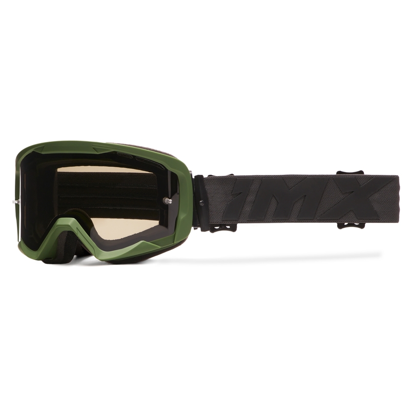 Motocrossbrille iMX Endurance Flip grøn-sort med klart plexi