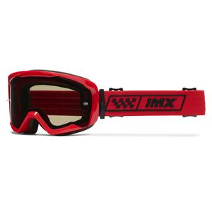 Motocrossbrille iMX Endurance Race rød med røgfarvet plexi