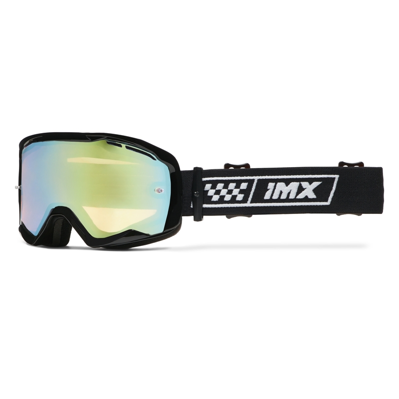 Motocrossbrille iMX Endurance Race sort og hvid med iridium plexi