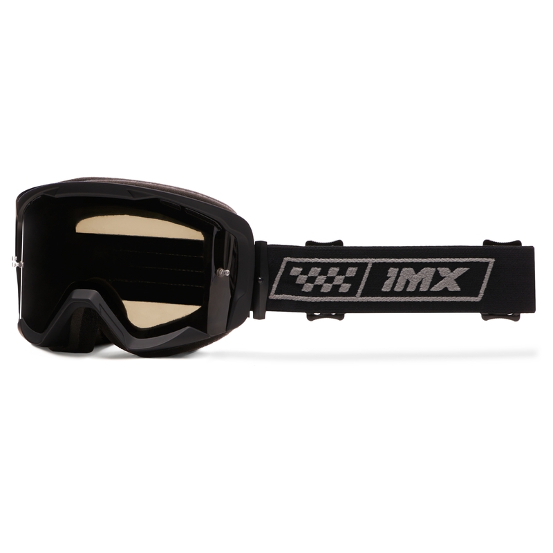 iMX Endurance Race Motocross Goggles sort og grå med røgfarvet plexi
