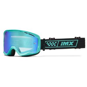 Motocrossbrille iMX Endurance Race turkis-sort med iridium-plexi