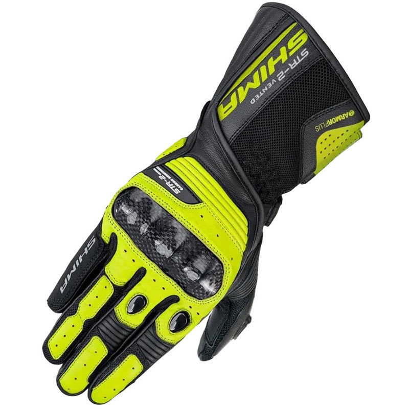 Motorcykelhandsker Shima STR-2 Vent fluogul