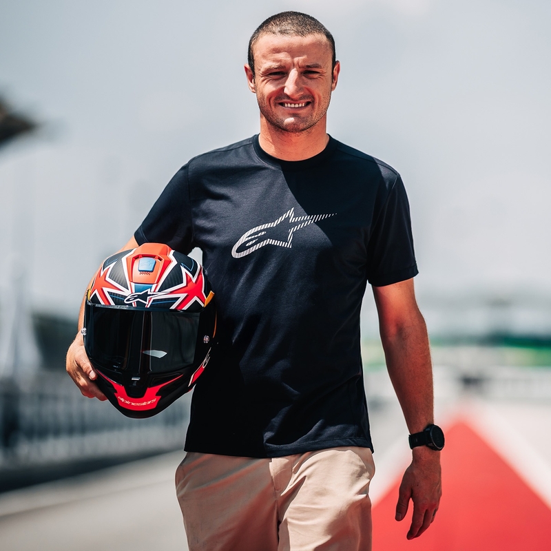 Alpinestars Supertech R10 limited edition Jack Miller mat carbon rød-blå-gul-hvid integreret motorcykelhjelm