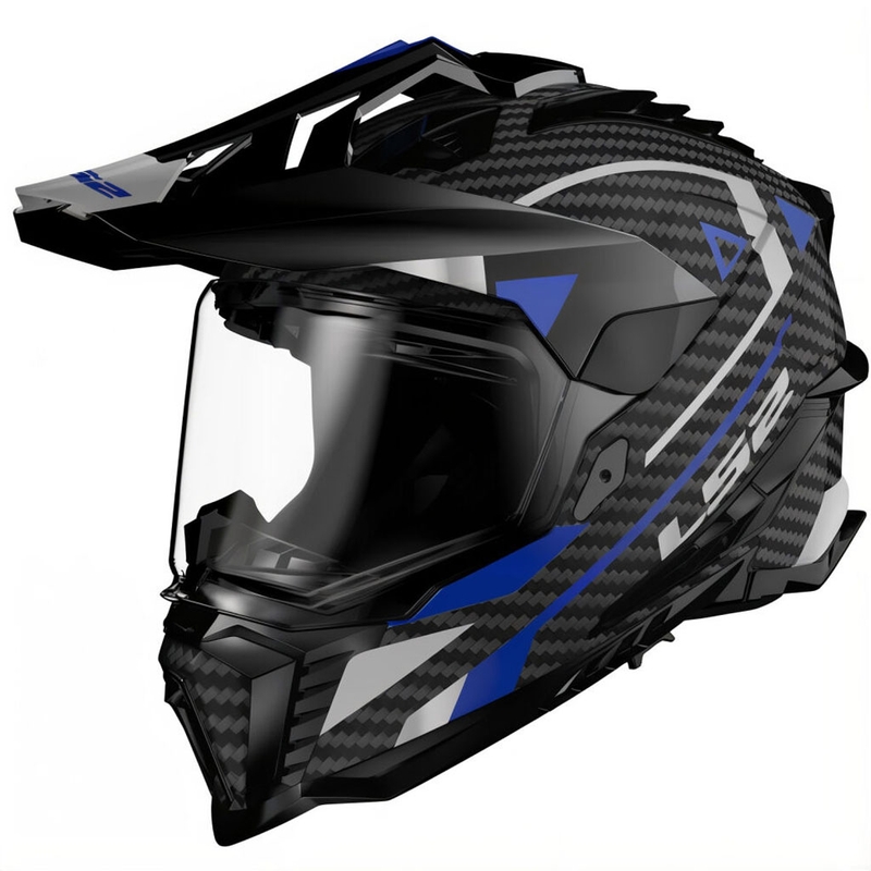 Enduro-motorcykelhjelm LS2 MX701 C Explorer Adventure blå