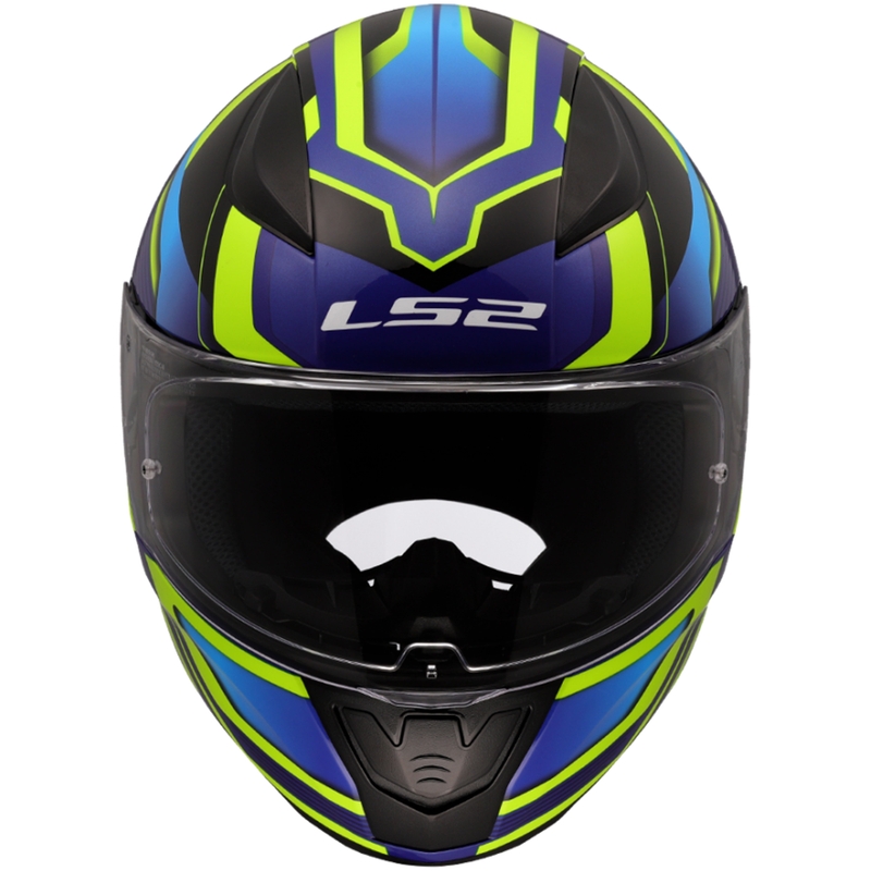 Integral motorcykelhjelm LS2 FF353 Rapid II Flitz fluogul-blå