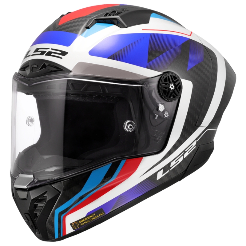 Integreret motorcykelhjelm LS2 FF805 Thunder C GP Aero Raute blå-rød