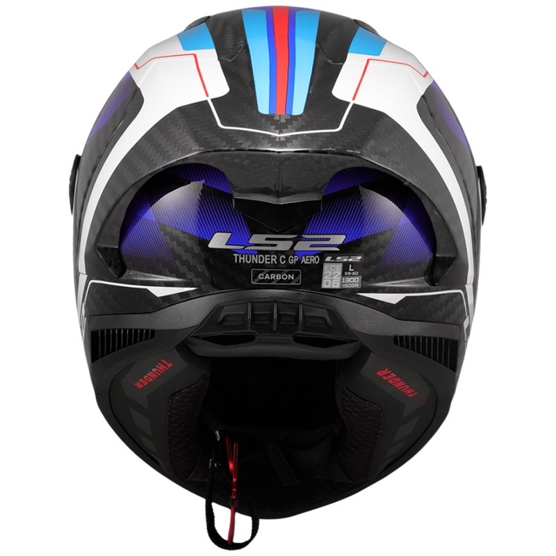 Integreret motorcykelhjelm LS2 FF805 Thunder C GP Aero Raute blå-rød