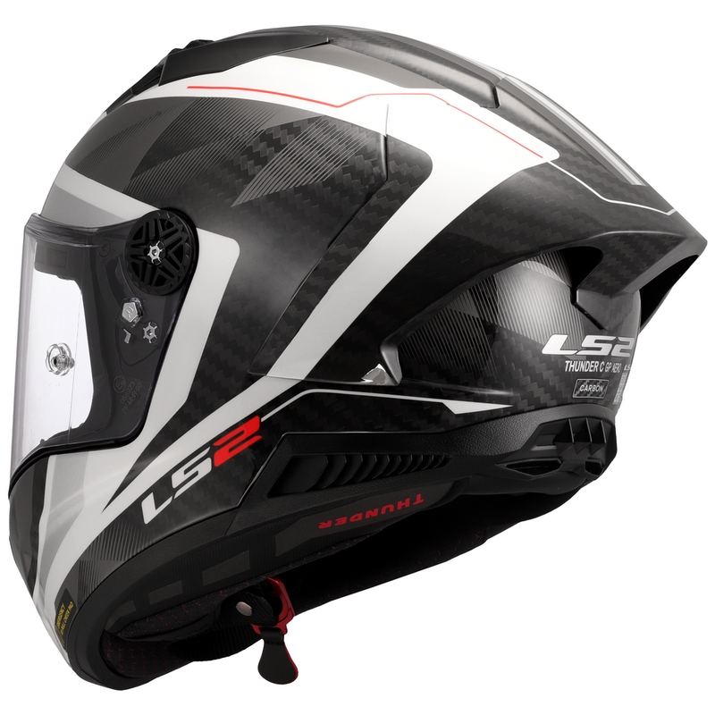 Integreret motorcykelhjelm LS2 FF805 Thunder C GP Aero Raute hvid-grå
