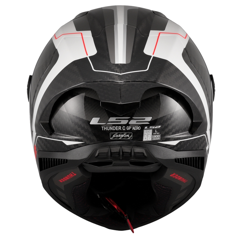 Integreret motorcykelhjelm LS2 FF805 Thunder C GP Aero Raute hvid-grå