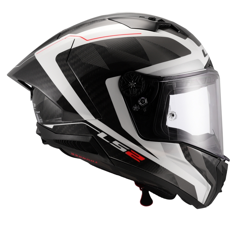 Integreret motorcykelhjelm LS2 FF805 Thunder C GP Aero Raute hvid-grå