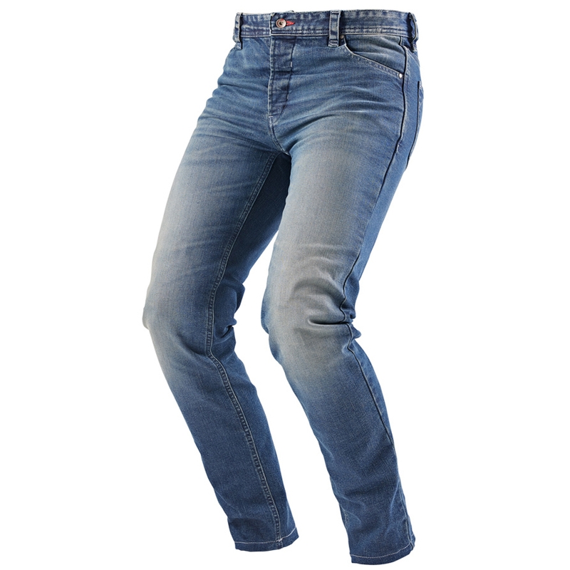 Furygan D12 X Kevlar® Straight Motorcykel Jeans, Vasket Lyseblå