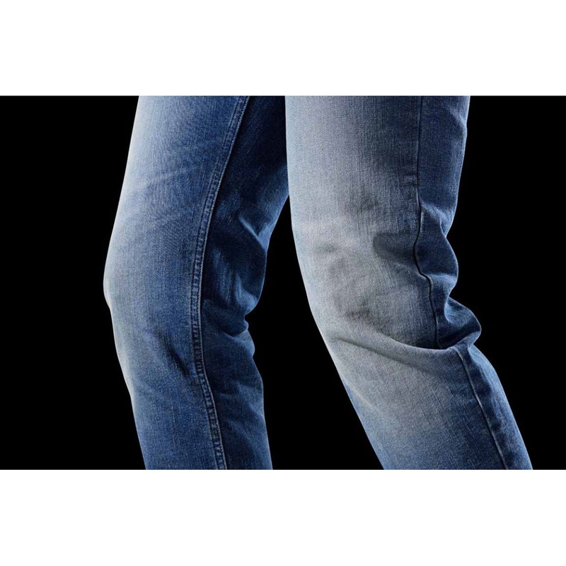 Furygan D12 X Kevlar® Straight Motorcykel Jeans, Vasket Lyseblå
