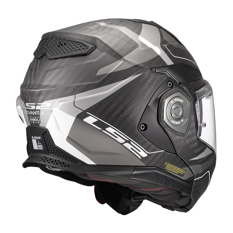 LS2 FF901 Advant X C Horizon sølvgrå flip-up motorcykelhjelm