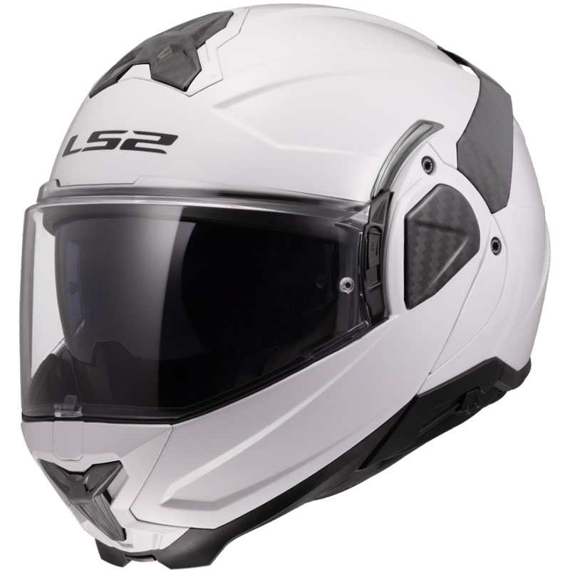 Flip-up motorcykelhjelm LS2 FF910 Advant II Ensfarvet hvid