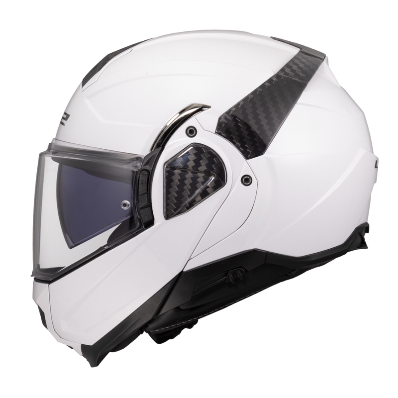 Flip-up motorcykelhjelm LS2 FF910 Advant II Ensfarvet hvid