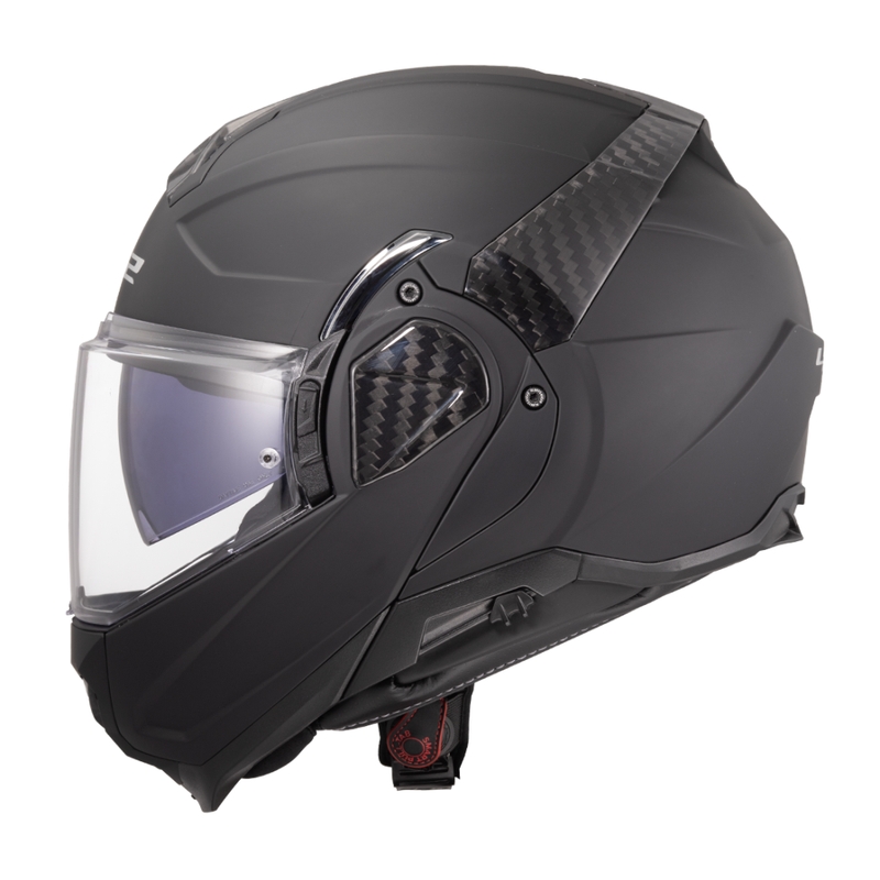LS2 FF910 Advant II Solid Matte Black sammenklappelig motorcykelhjelm