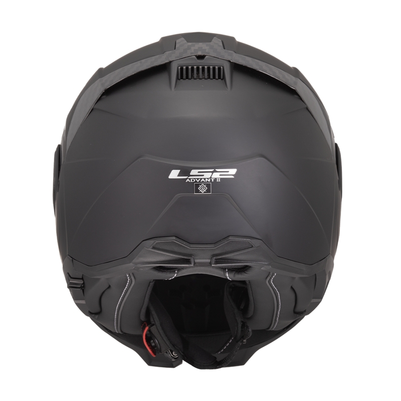 LS2 FF910 Advant II Solid Matte Black sammenklappelig motorcykelhjelm