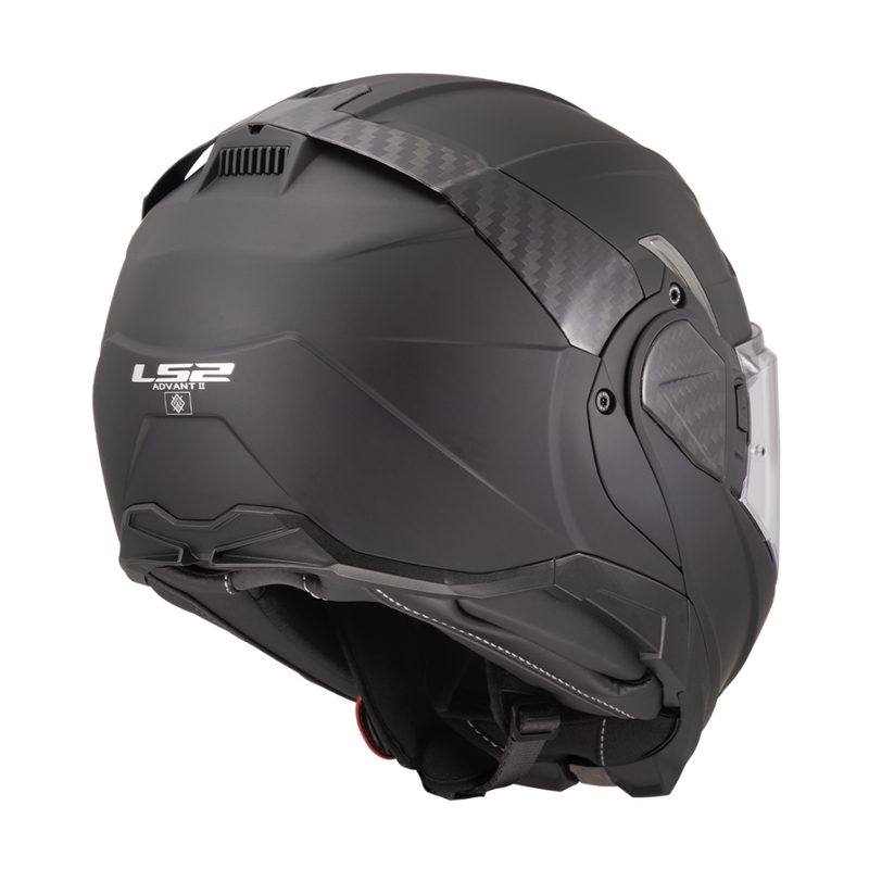 LS2 FF910 Advant II Solid Matte Black sammenklappelig motorcykelhjelm