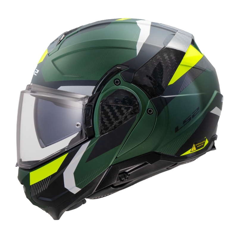 Flip-up motorcykelhjelm LS2 FF910 Advant II Triple olivengrøn