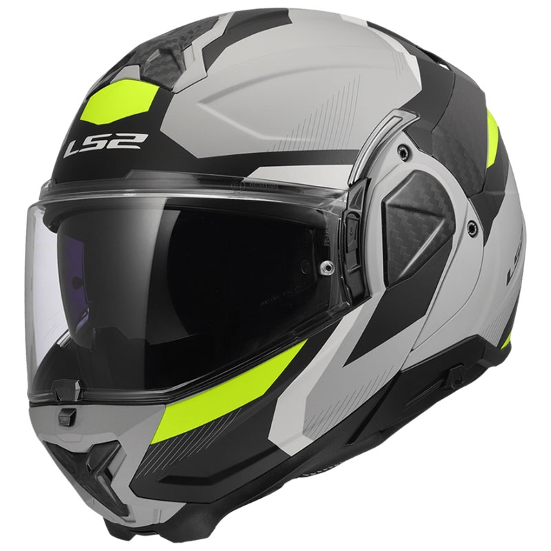 Flip-up motorcykelhjelm LS2 FF910 Advant II Triple lysegrå