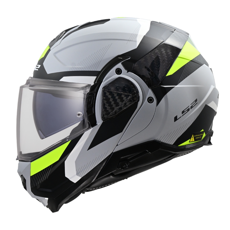 Flip-up motorcykelhjelm LS2 FF910 Advant II Triple lysegrå