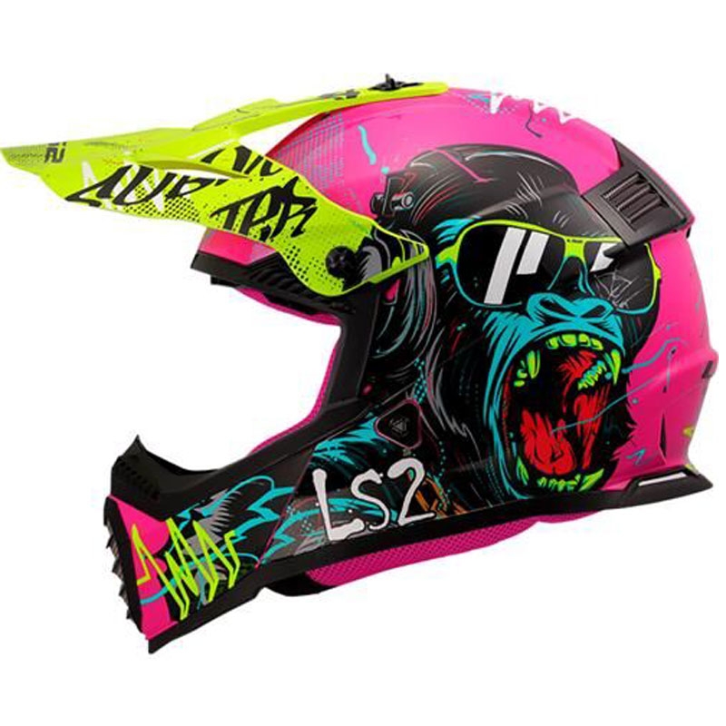 Børne motocrosshjelm LS2 MX437 Fast EVO Mini Gorilla lilla