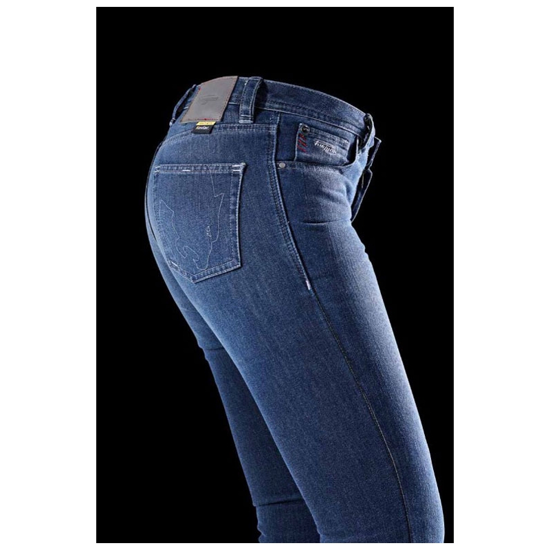 Furygan Kate X Kevlar® Straight Dame Motorcykel Jeans Blå