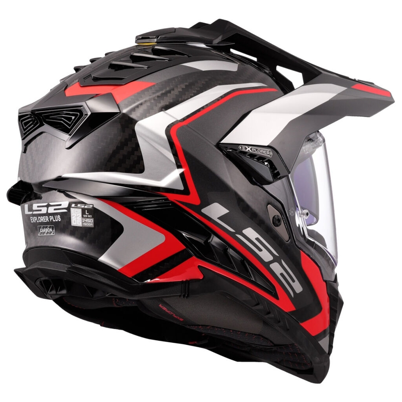 Enduro-motorcykelhjelm LS2 MX701 Explorer C Frontier II rød