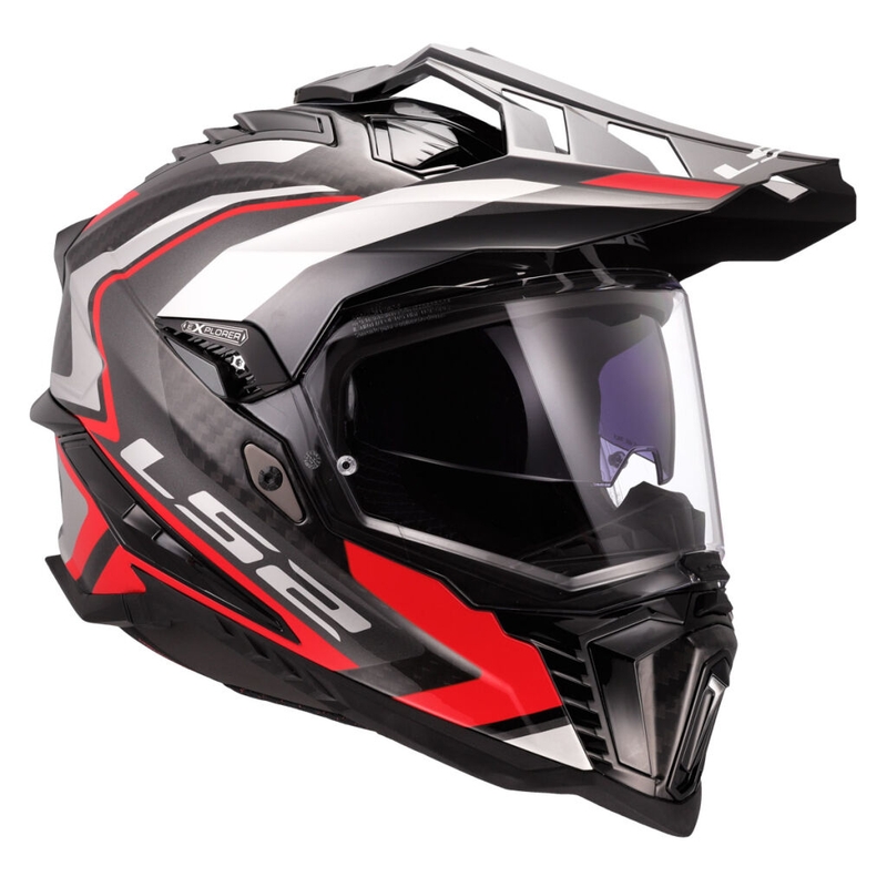 Enduro-motorcykelhjelm LS2 MX701 Explorer C Frontier II rød