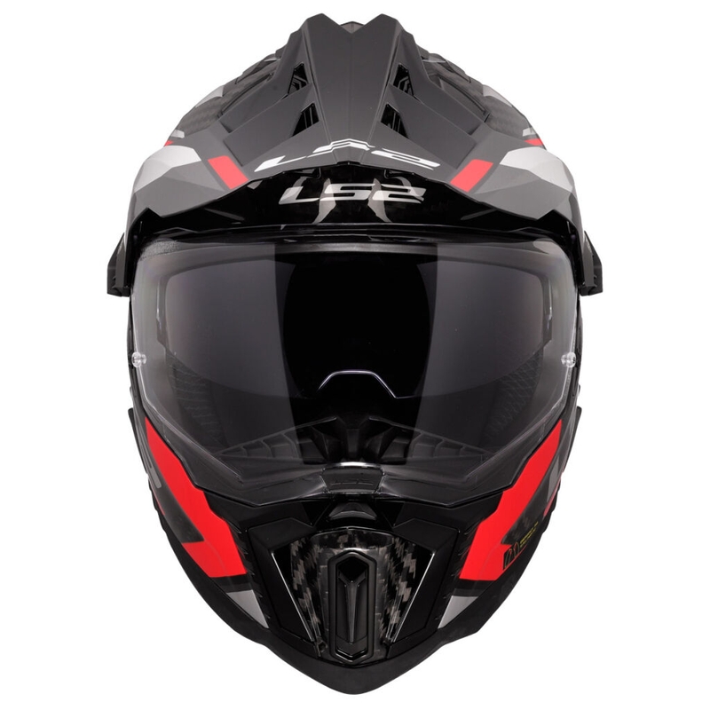 Enduro-motorcykelhjelm LS2 MX701 Explorer C Frontier II rød