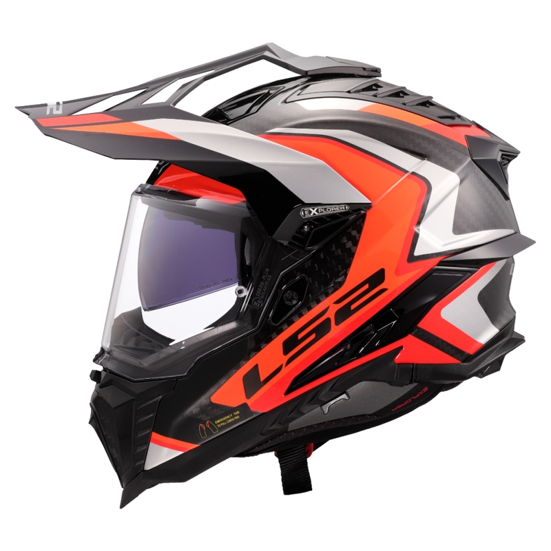 Enduro-motorcykelhjelm LS2 MX701 Explorer C Frontier II orange