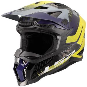 Motocrosshjelm LS2 MX703 X-Force Galuo grå-fluogul