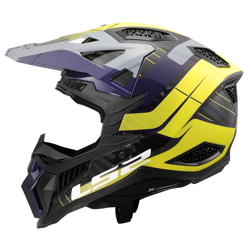 Motocrosshjelm LS2 MX703 X-Force Galuo grå-fluogul