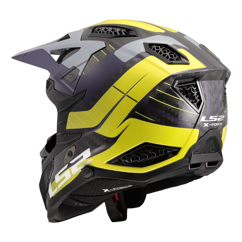 Motocrosshjelm LS2 MX703 X-Force Galuo grå-fluogul
