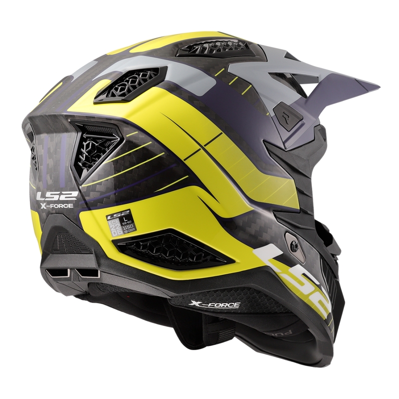Motocrosshjelm LS2 MX703 X-Force Galuo grå-fluogul