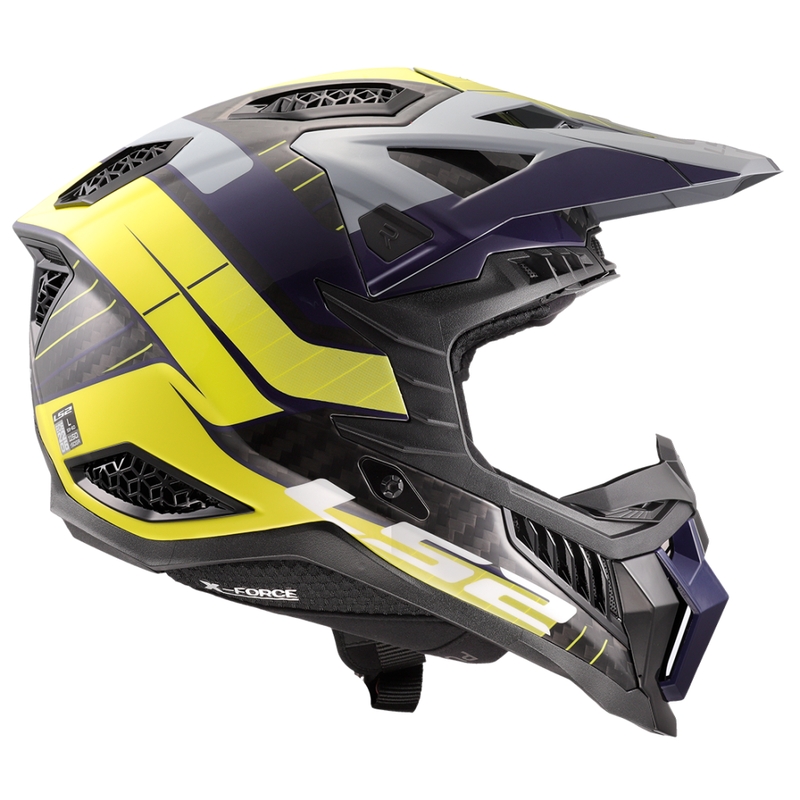 Motocrosshjelm LS2 MX703 X-Force Galuo grå-fluogul