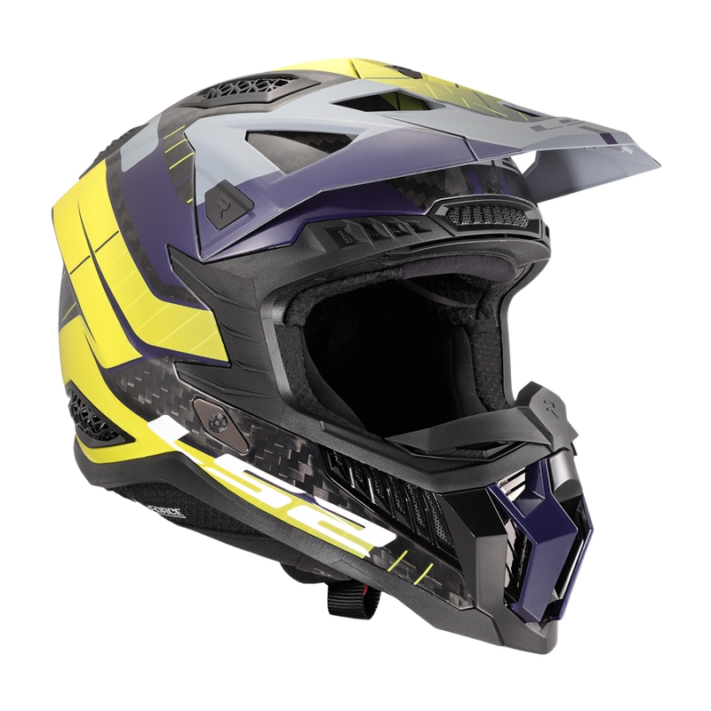 Motocrosshjelm LS2 MX703 X-Force Galuo grå-fluogul