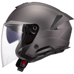 Åben motorcykelhjelm LS2 OF618 Verso II Solid mat titanium