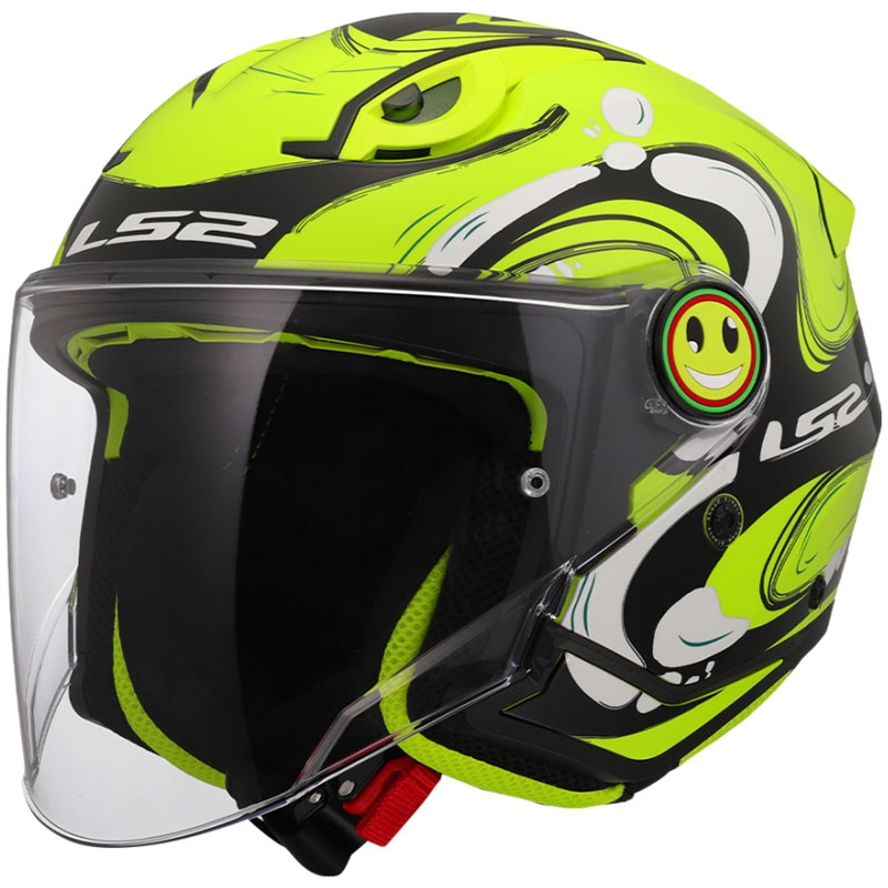 Åben motorcykelhjelm til børn LS2 OF622 Funny II Glup fluogul