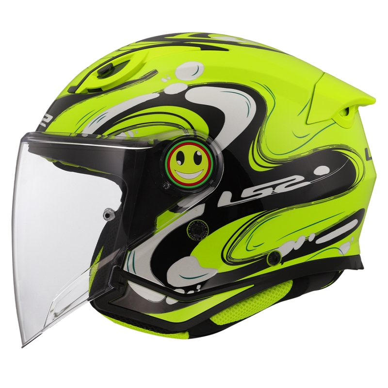 Åben motorcykelhjelm til børn LS2 OF622 Funny II Glup fluogul