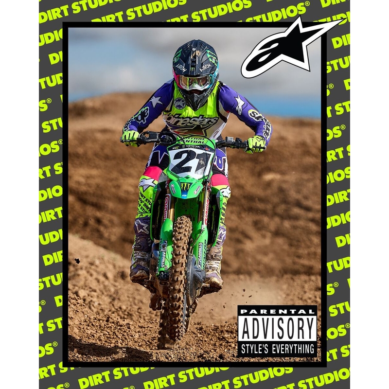 Alpinestars Supertech SX limited edition Dirt Studios hvid-lilla-pink-fluogul motocrosstrøje