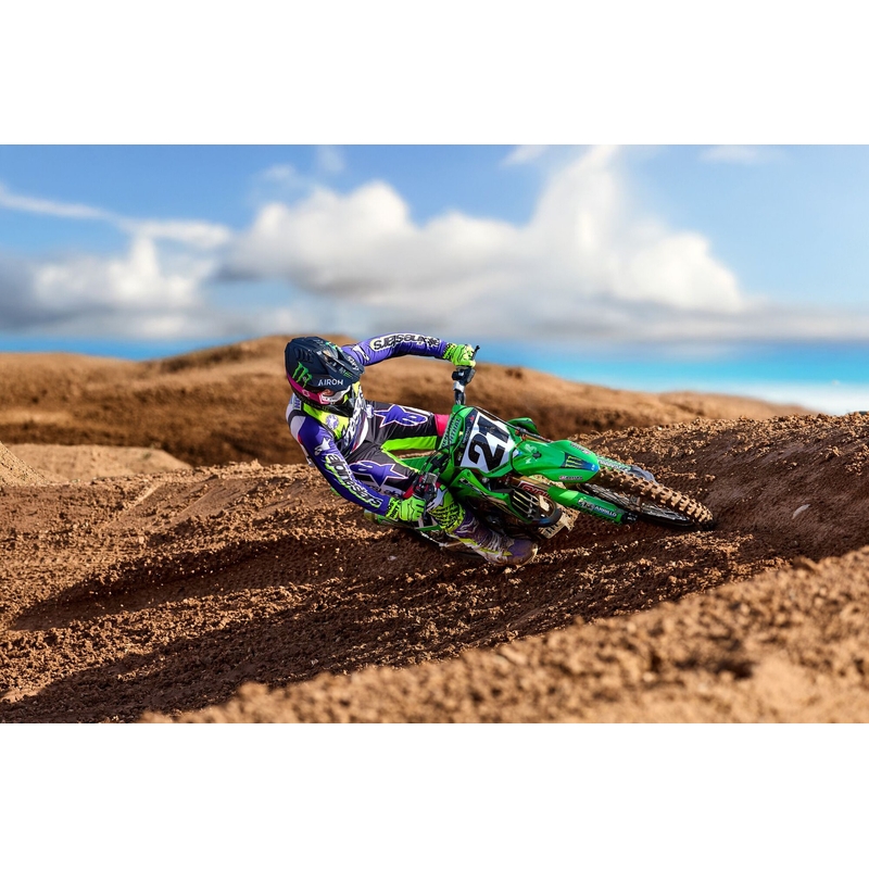 Alpinestars Supertech SX limited edition Dirt Studios hvid-lilla-pink-fluogul motocrosstrøje
