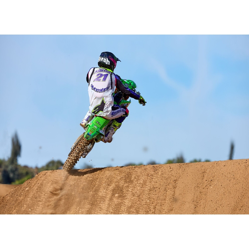 Alpinestars Supertech SX limited edition Dirt Studios hvid-lilla-pink-fluogul motocrosstrøje