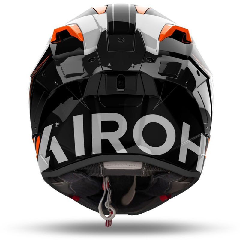 Integreret motorcykelhjelm Airoh GP800 Must orange