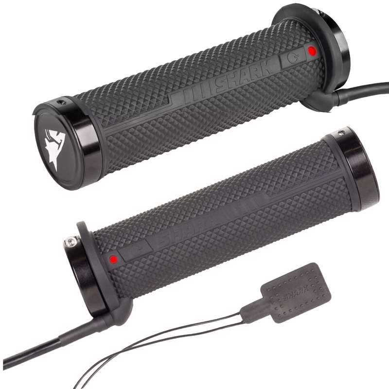 Opvarmede ATV-håndtag SHARK Lock-On med integrerede betjeningselementer + tommel- og sædevarme