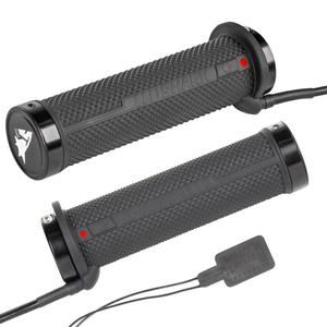 Opvarmede ATV-håndtag SHARK Lock-On med integreret kontrol + tommelfingeropvarmning