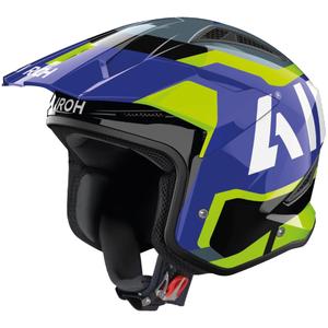 Trial-motorcykelhjelm Airoh TRR 2 Jupiter blå-gul