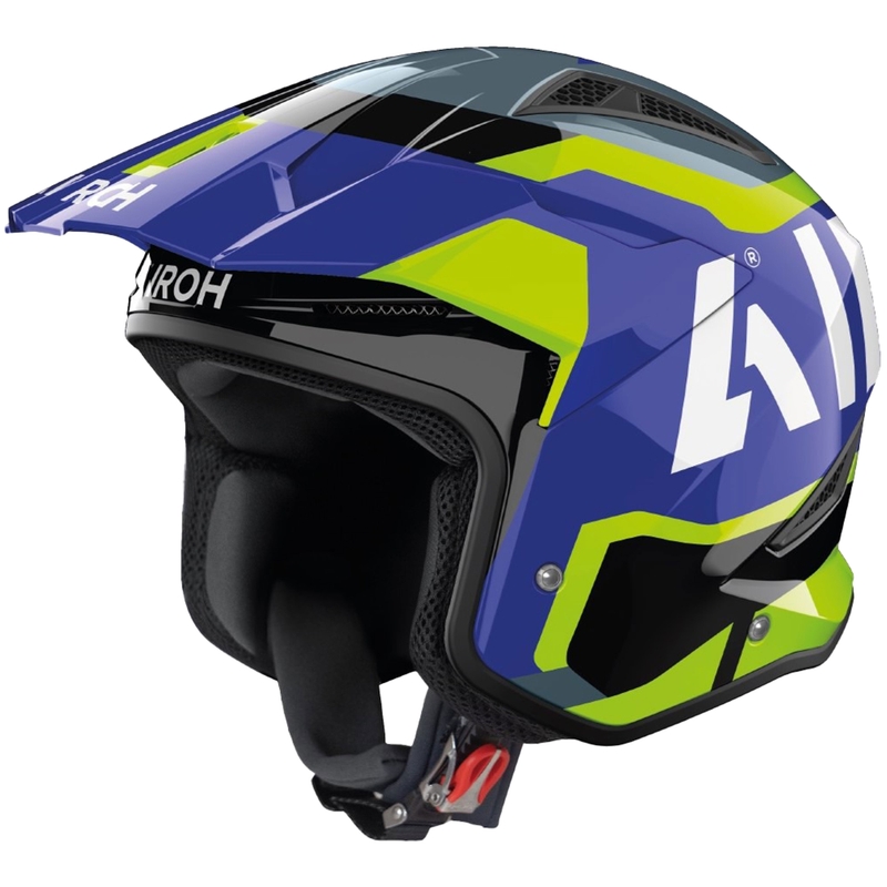 Trial-motorcykelhjelm Airoh TRR 2 Jupiter blå-gul