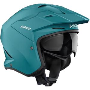 Trial-hjelm til motorcykel Airoh Kombakt Farve petroleumsgrøn